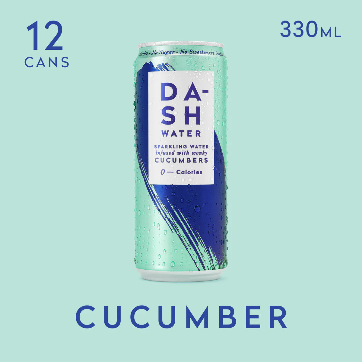 Dash Water - Cucumber Sparkling Water Case 12 x 330 ml
