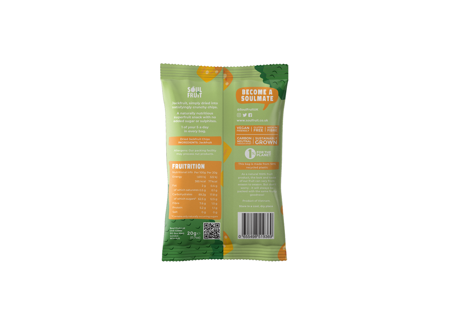 Soul Fruit - Jackfruit Chips Case 10 x 20g