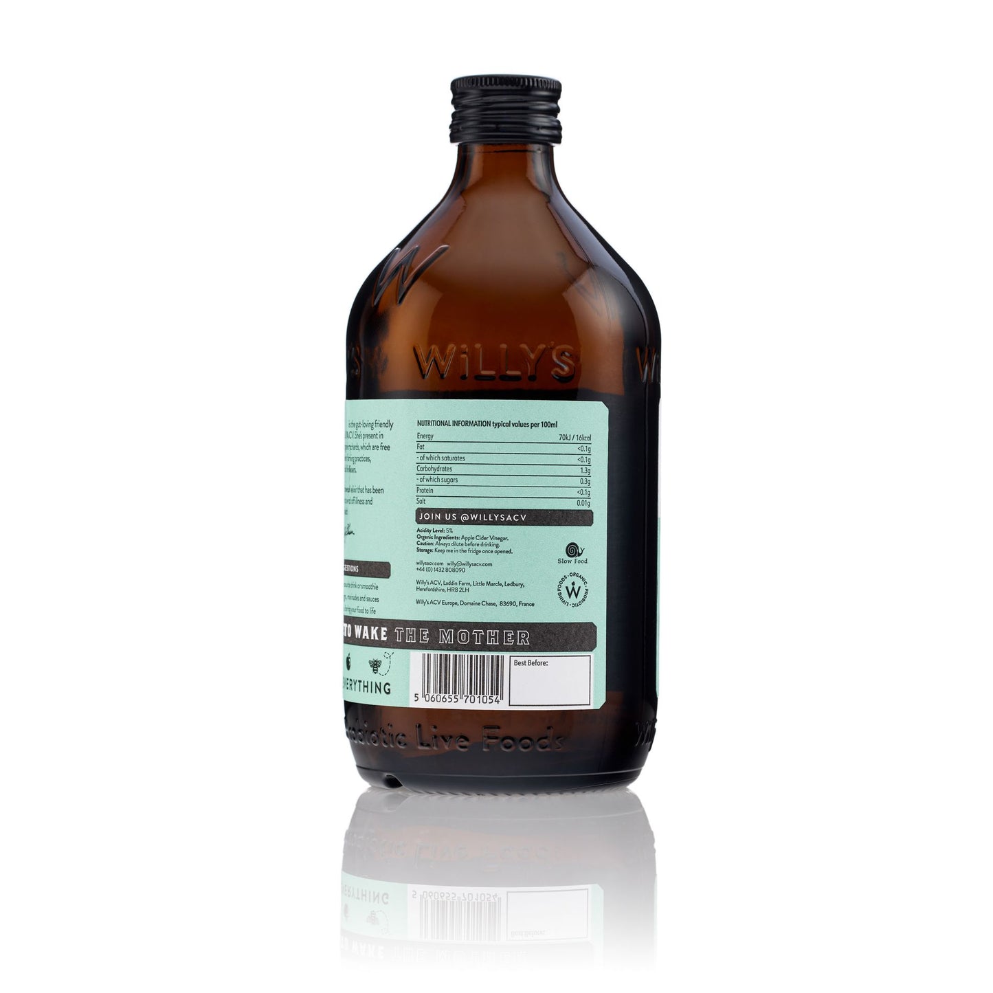 WILLY'S - Organic Live Apple Cider Vinegar (With Live Mother) 500ml