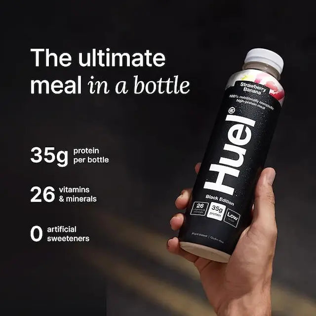 Huel Black Edition RTD Meal Replacement Drink - Strawberry & Banana (500ml) X 8
