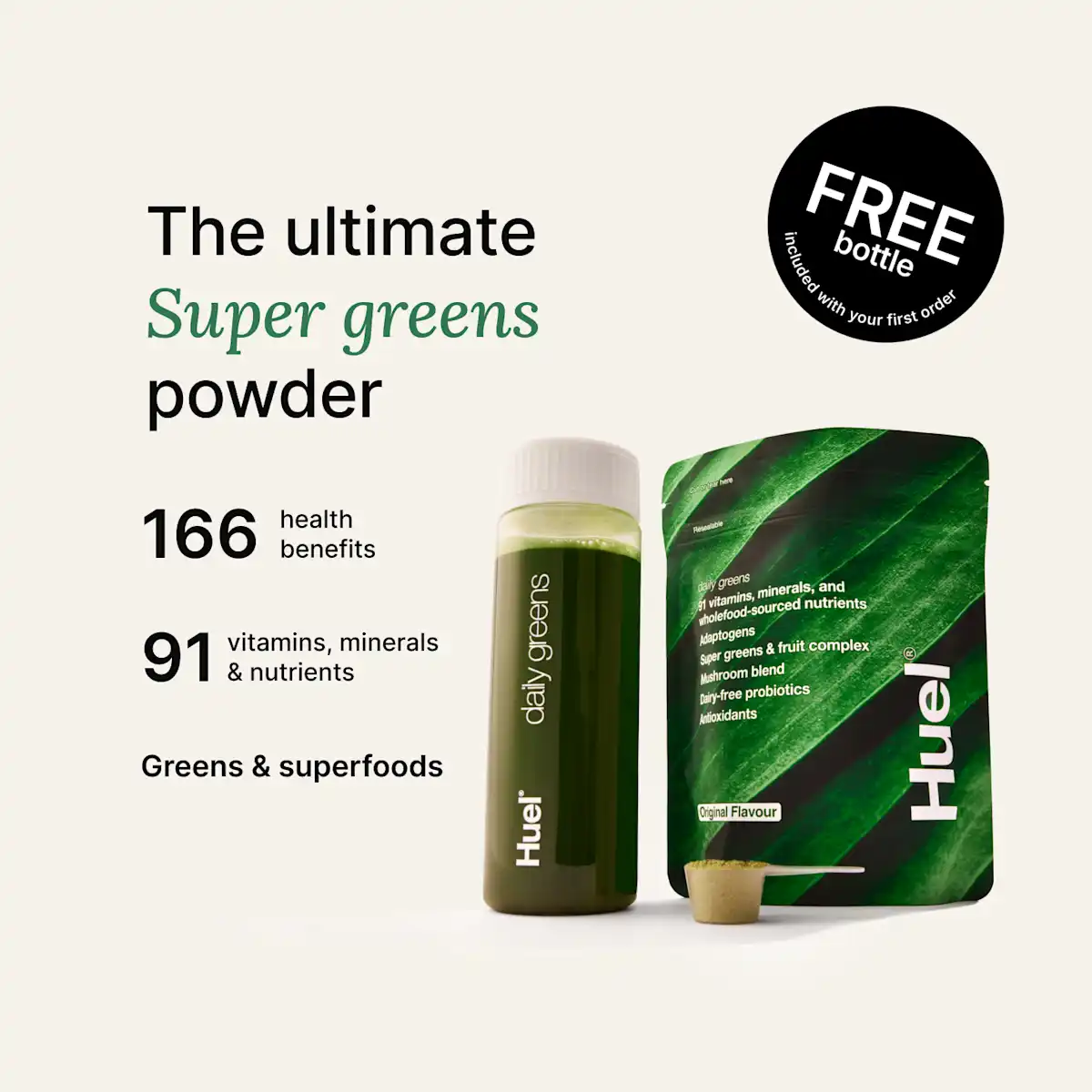 Huel - Daily Greens and super foods powder