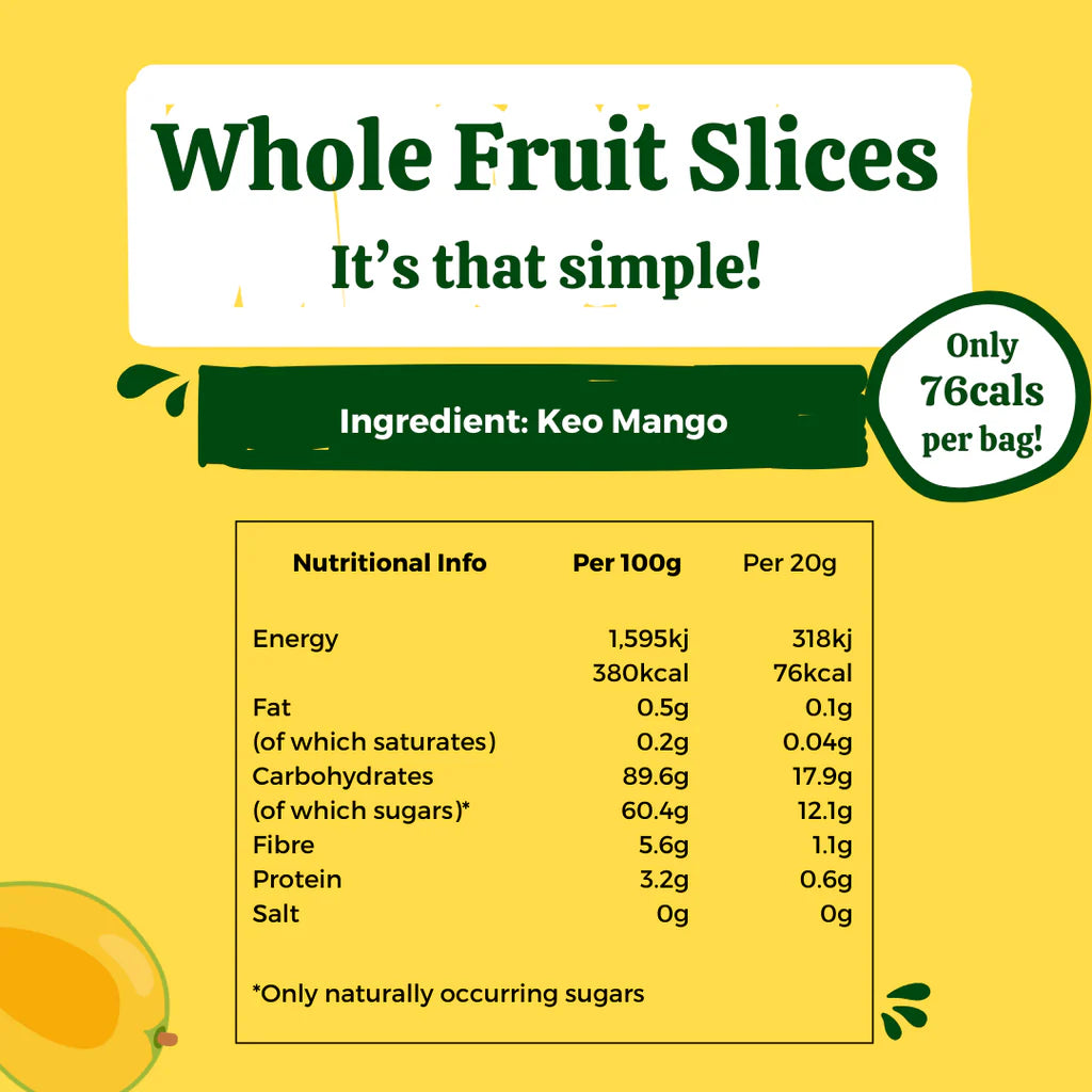 Soul Fruit - Keo Mango Chips Case 10 x 20g