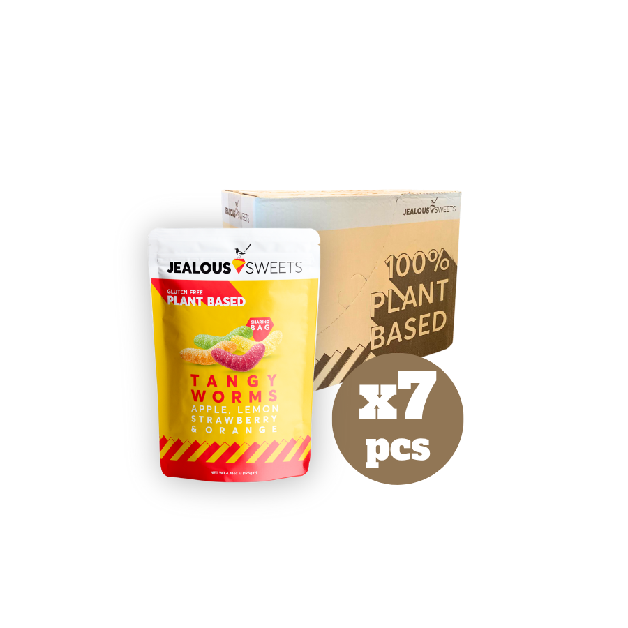 Jealous Sweets - Sour Tangy Worms (Sour Lemon + Sour Apple + Sour Orange + Sour Strawberry) 7 x 125g