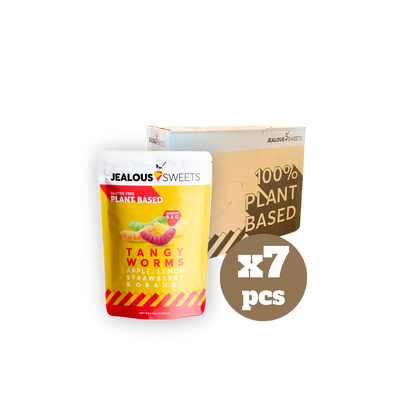Jealous Sweets - Sour Tangy Worms (Sour Lemon + Sour Apple + Sour Orange + Sour Strawberry) 7 x 125g