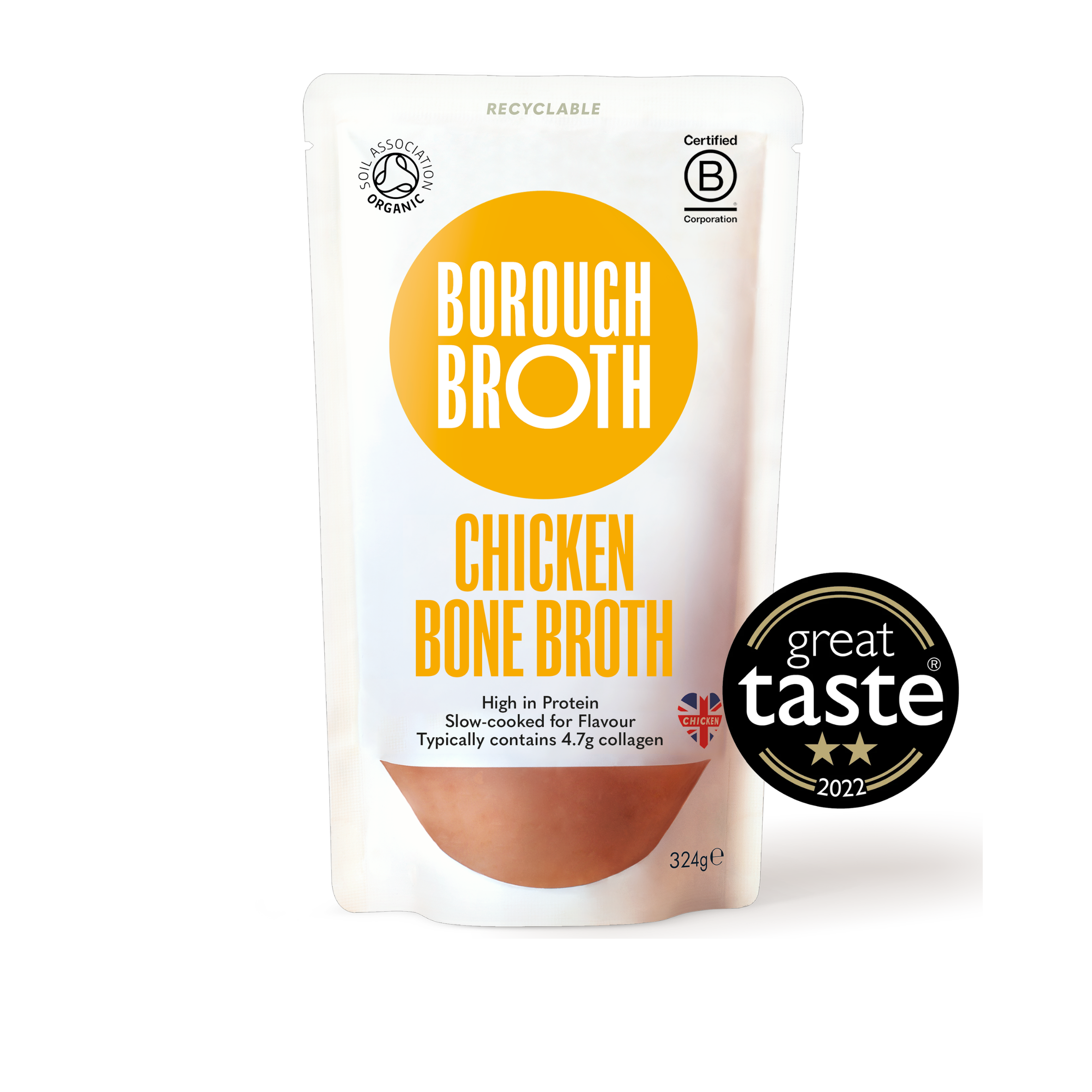 Borough Broth - Free-Range Organic Chicken Bone Broth 324g