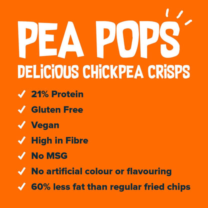 Pea Pops - Smoky Barbeque Chickpea Crisps (23g)