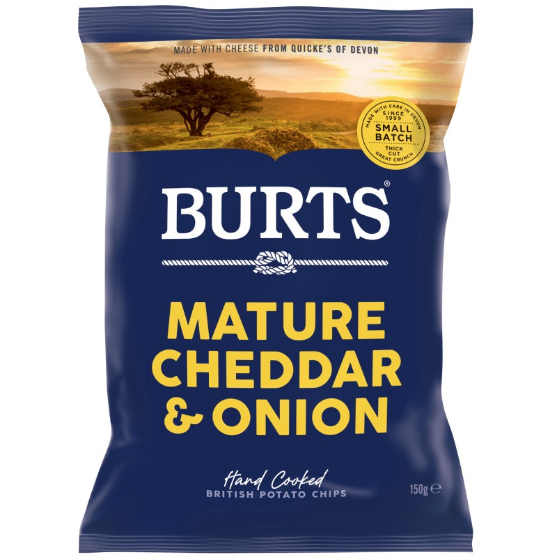Burts - 成熟切達洋蔥手工薯片 150 克