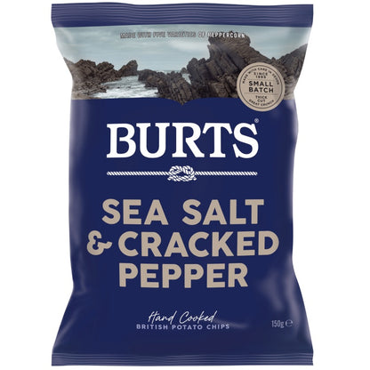 Burts - Sea Salt & Cracked Pepper Hand-Cooked Chips 150g