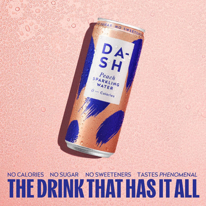 Dash Water - Peach Sparkling Water Case 12 x 330 ml