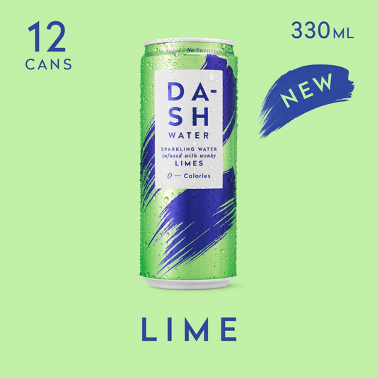 Dash Water - Lime Sparkling Water Case 12 x 330 ml