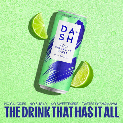 Dash Water - Lime Sparkling Water Case 12 x 330 ml