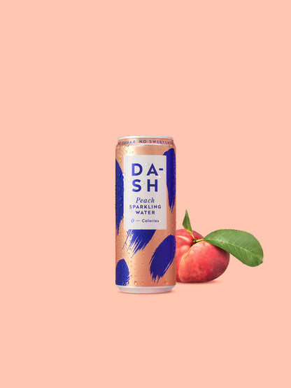 Dash Water - Peach Sparkling Water Case 12 x 330 ml