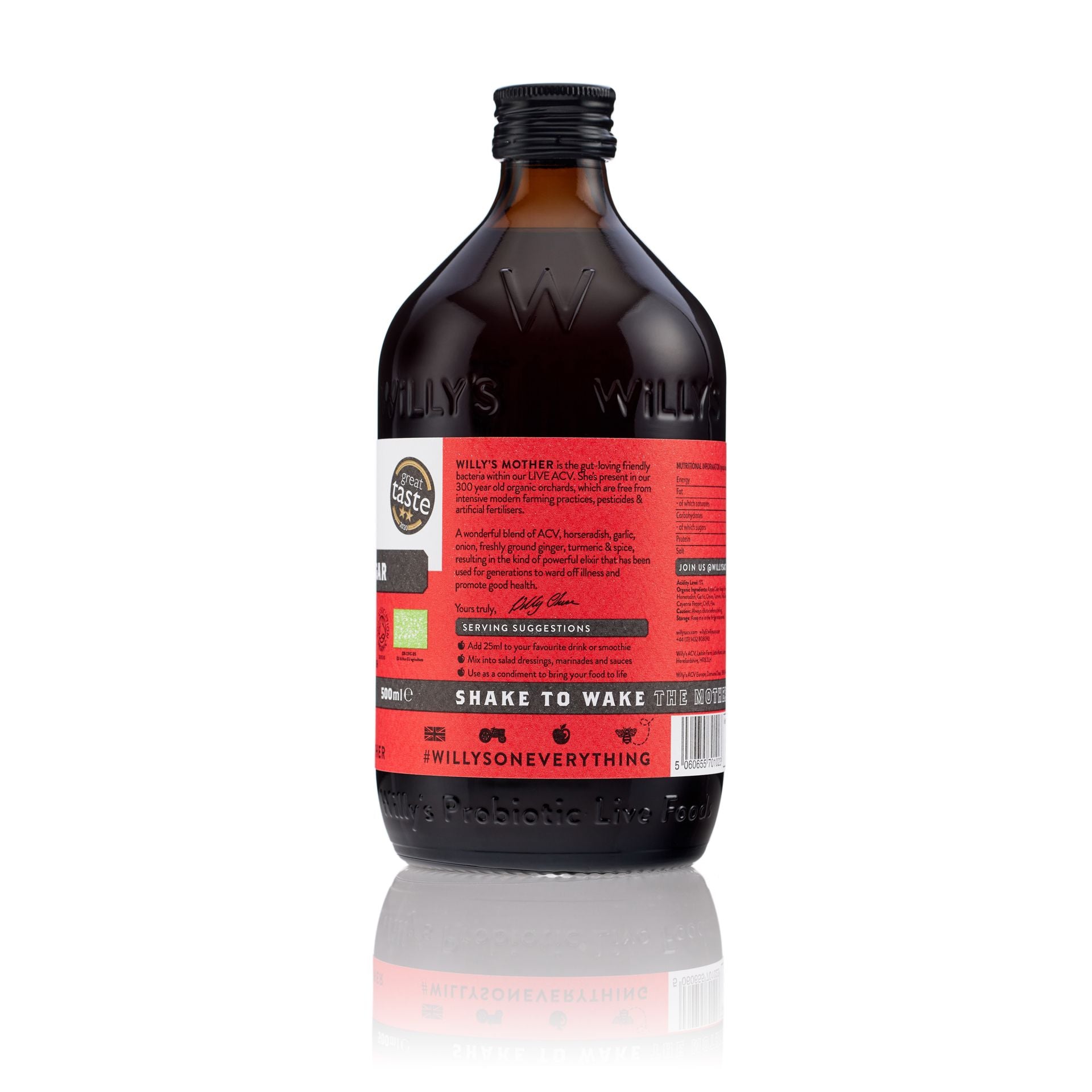 Willy's - Organic Live Fire Apple Cider Vinegar 500ml