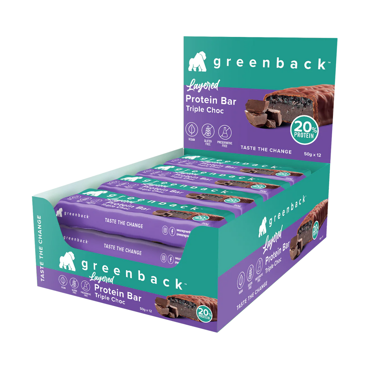 Greenback Triple Choc Protein Bar 50g