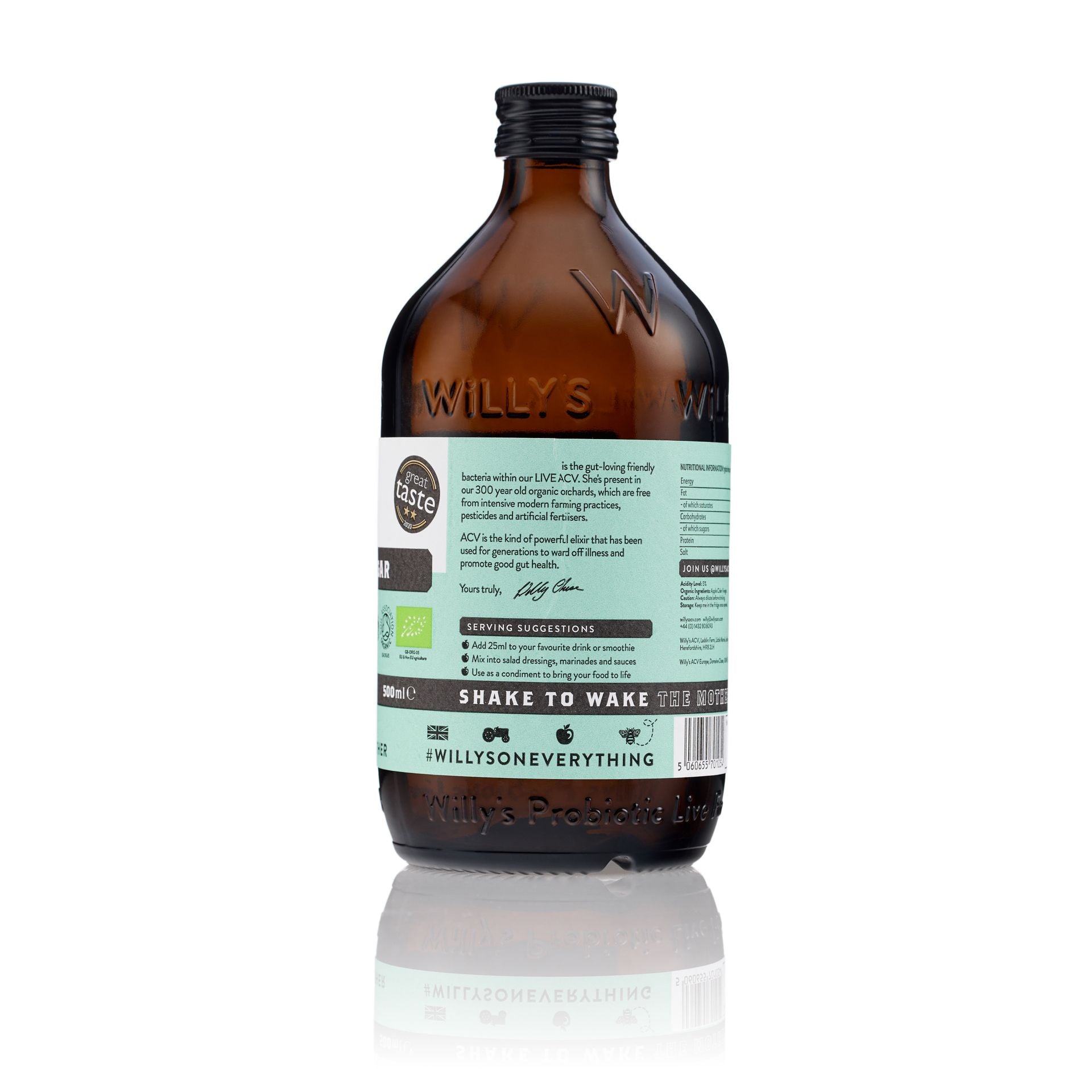 Willy's - Organic Live Apple Cider Vinegar (With Live Mother) 500ml