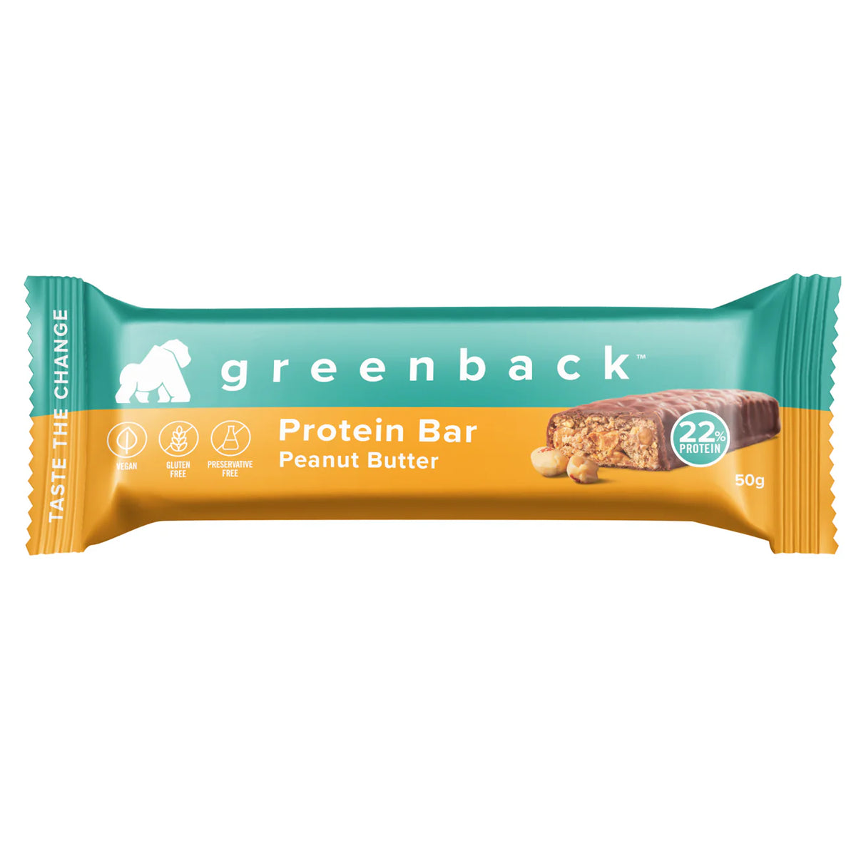 Greenback Plant-based Peanut Butter Protein Bar 50g