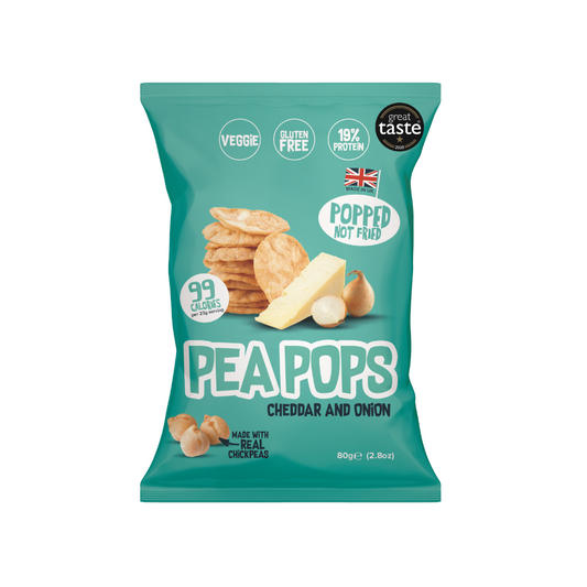 Pea Pops - Cheddar & Onion Chickpea Crisps (80g)