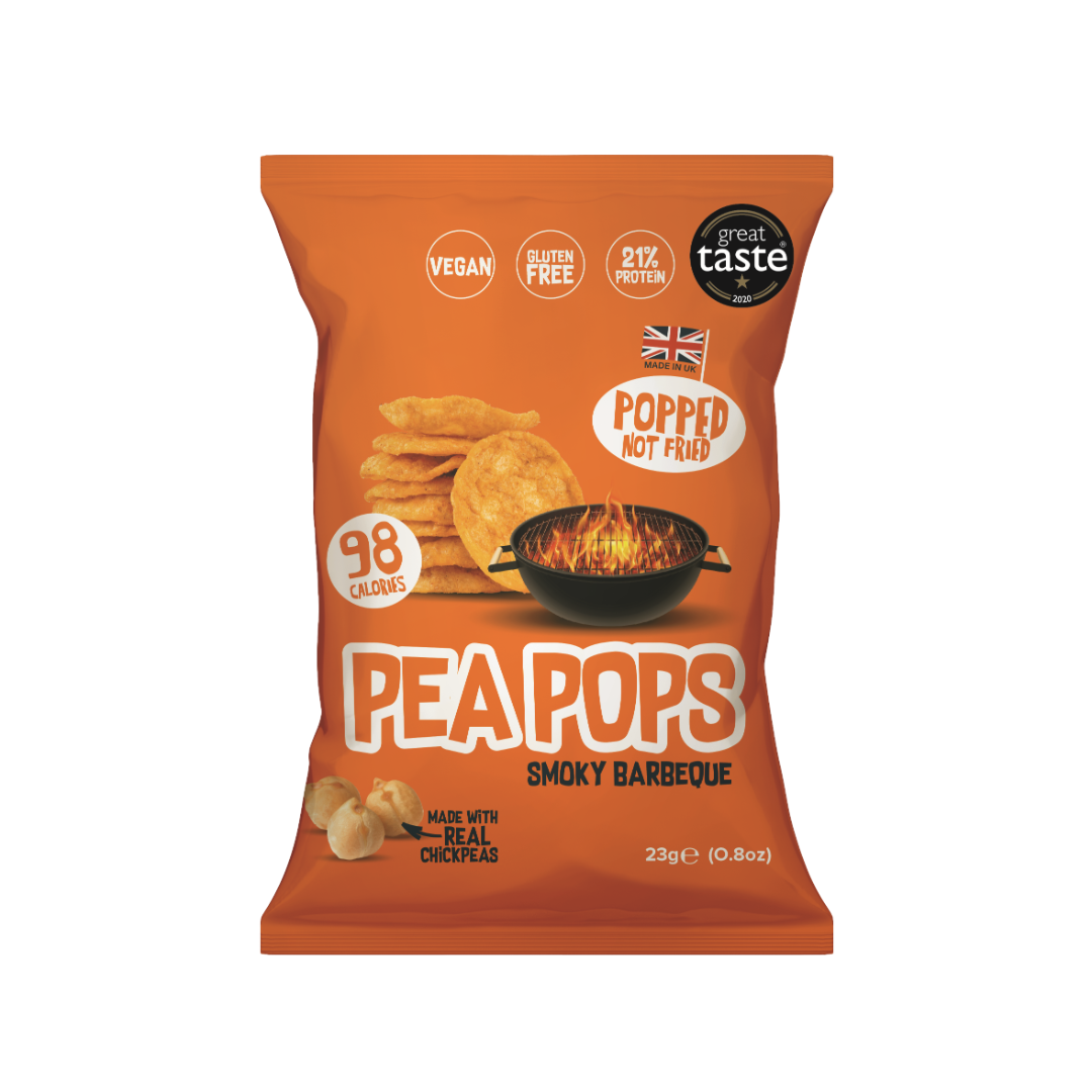 Pea Pops - Smoky Barbeque Chickpea Crisps (23g)