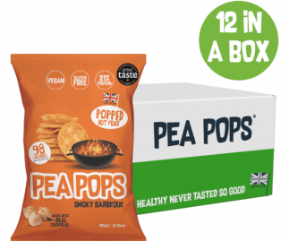 Pea Pops - Smoky Barbeque Chickpea Crisps Case 12 x 80g
