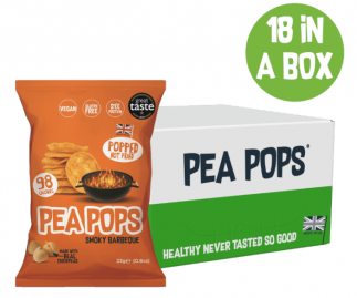 Pea Pops - Smoky Barbeque Chickpea Crisps Case 18 x 23g