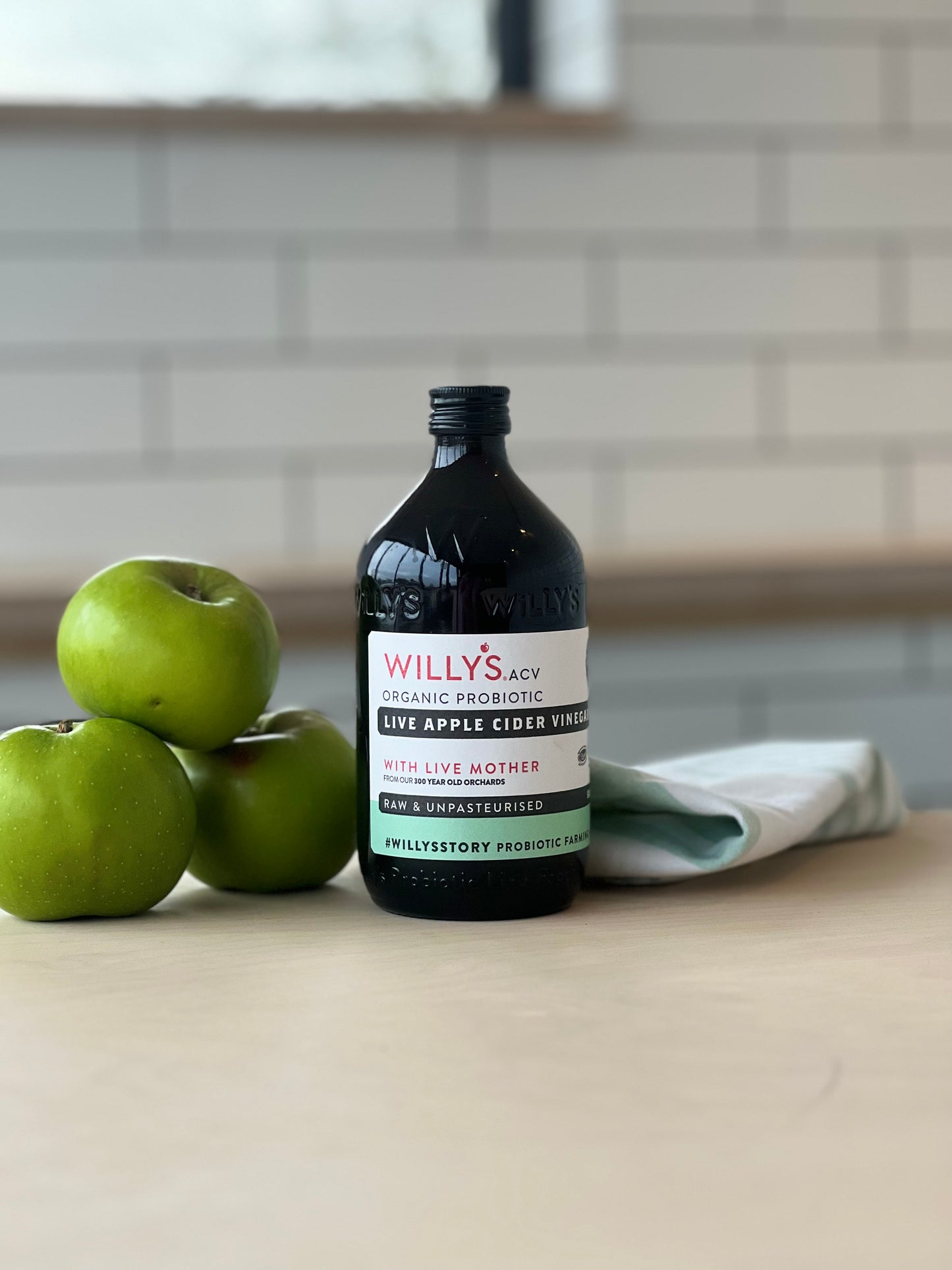 WILLY'S - Organic Live Apple Cider Vinegar (With Live Mother) 500ml