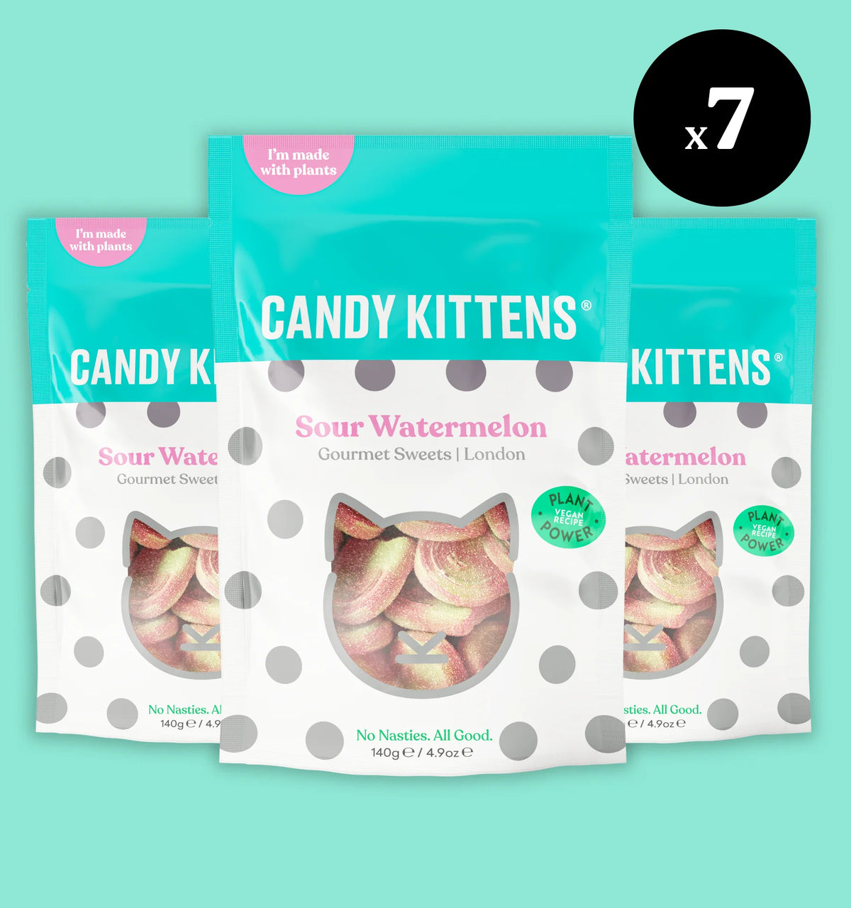 Candy Kittens - Sour Watermelon Vegan Sweets