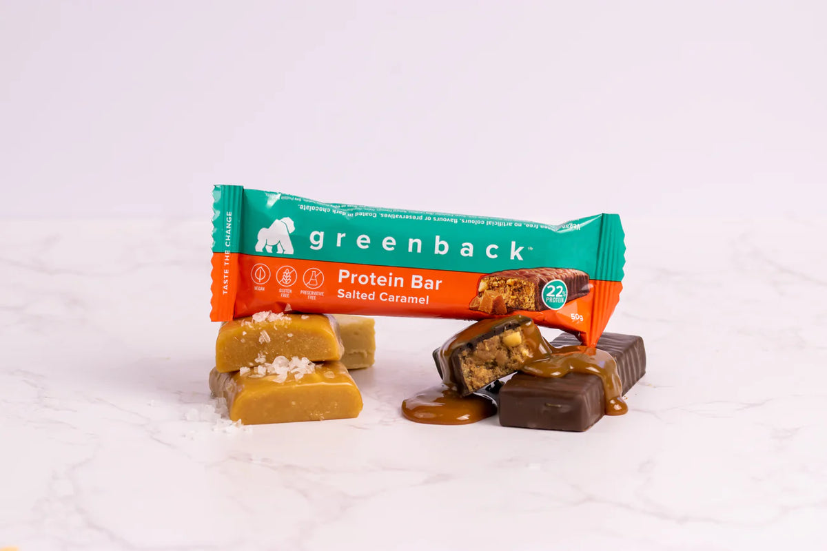 Greenback Plant-based Salted Caramel Protein Bar 50g