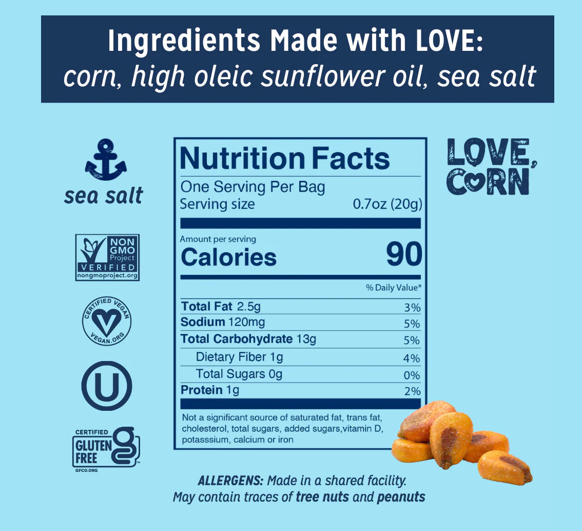 Premium Crunchy Corn - Sea Salt 45g