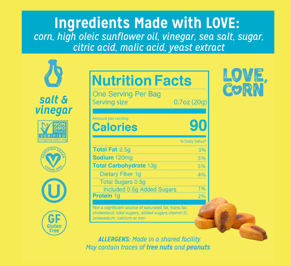 Premium Crunchy Corn - Salt & Vinegar 45g