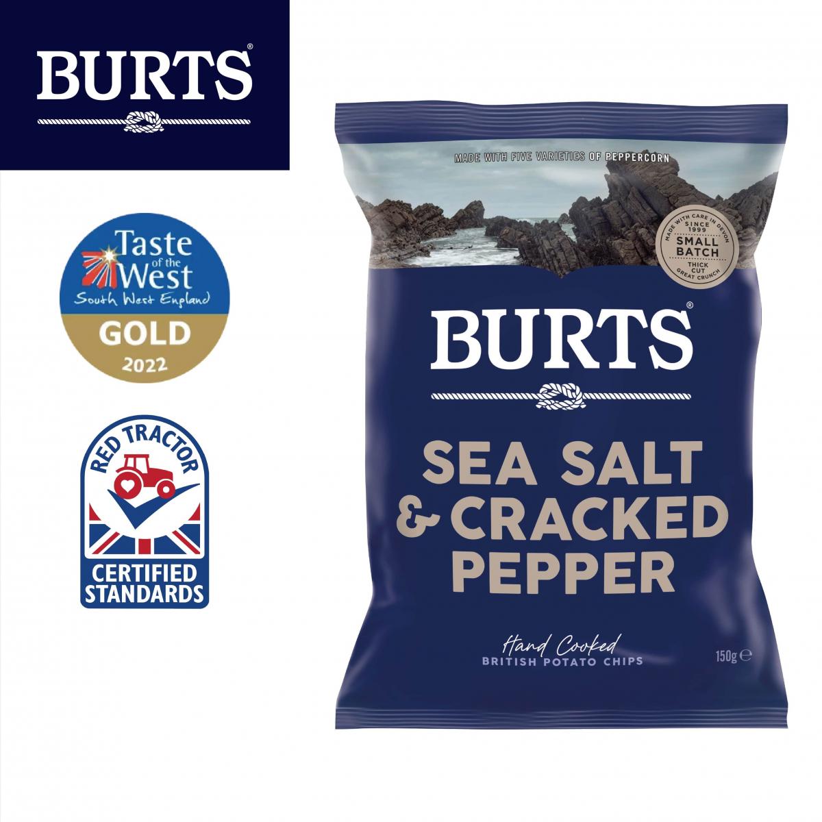 Burts - Sea Salt & Cracked Pepper Hand-Cooked Chips