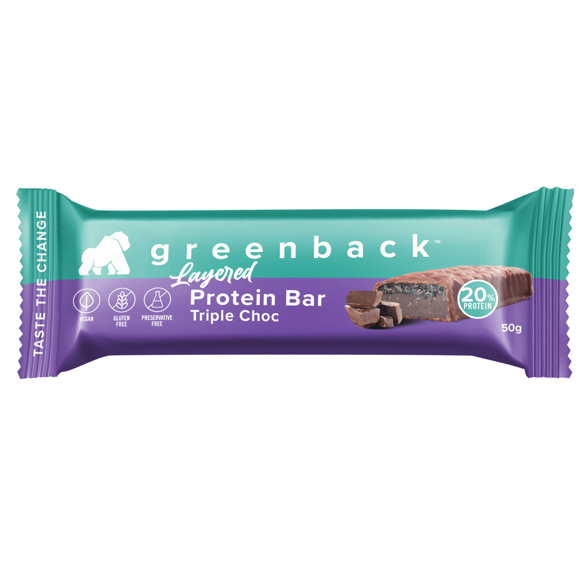 Greenback Triple Choc Protein Bar 50g