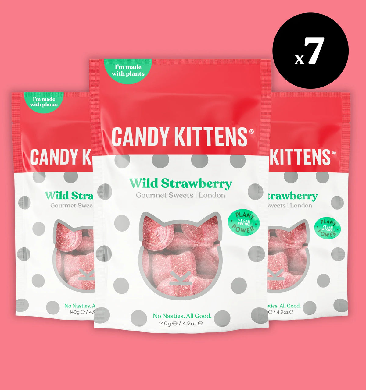 Candy Kittens - Wild Strawberry Vegan Sweets