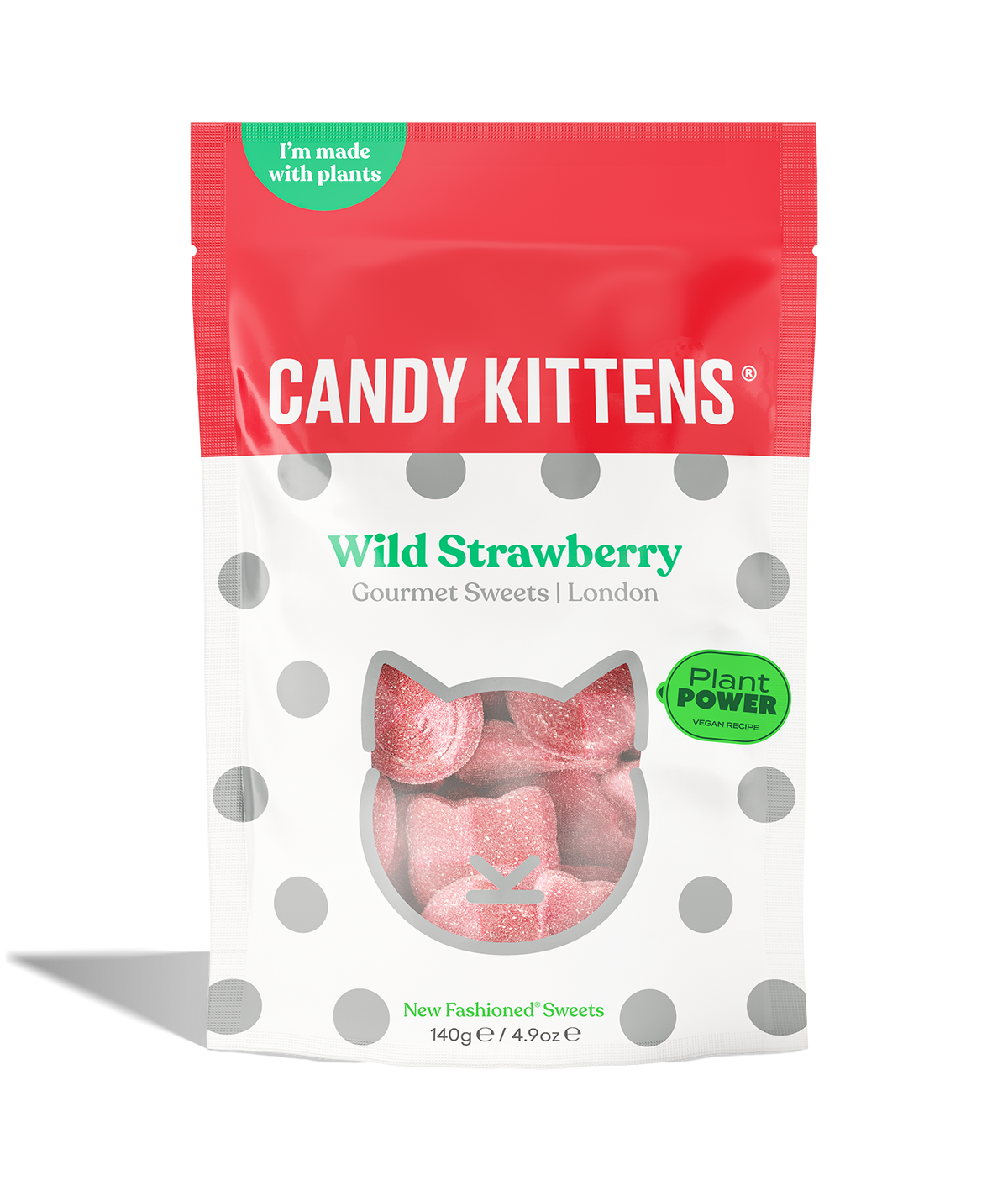 Candy Kittens Wild Strawberry vegan sweets 140g