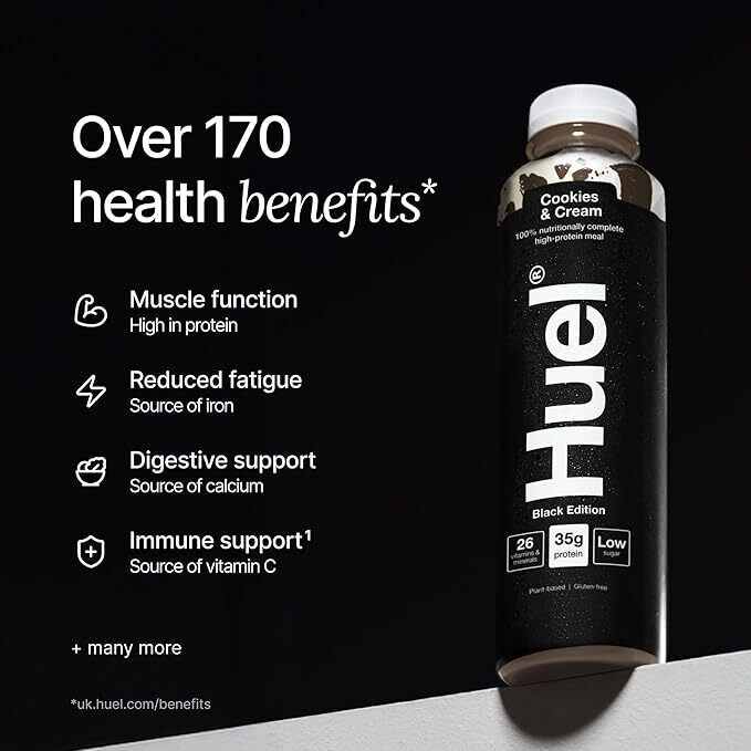 Huel - Black Edition RTD Meal Replacement Drink - Cookies & Cream 500ml