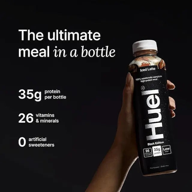 Huel Black Edition RTD Meal Replacement Drink - Iced Latte (500ml) X 8