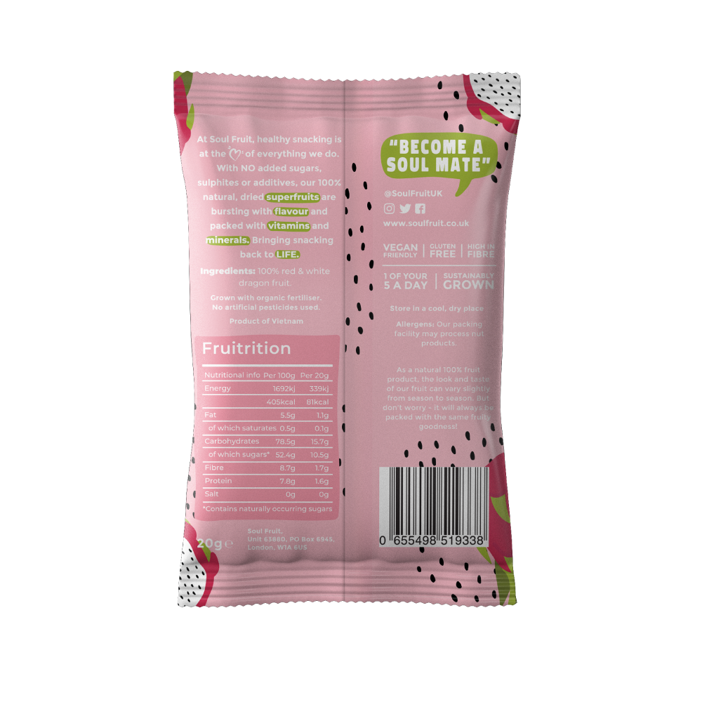 Soul Fruit - Dragon Fruit Chips 20g