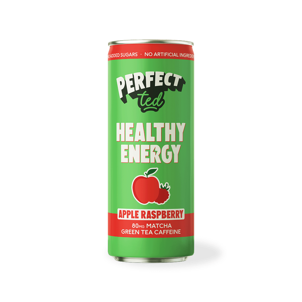 PerfectTed Apple Raspberry Matcha Energy Drink 250ml can