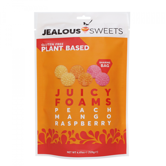 Jealous Sweets - Juicy Foams (Peach + Mango + Raspberry) 125g