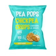 Pea Pops - Cheddar & Onion Chickpea Crisps Case 12 x 80g