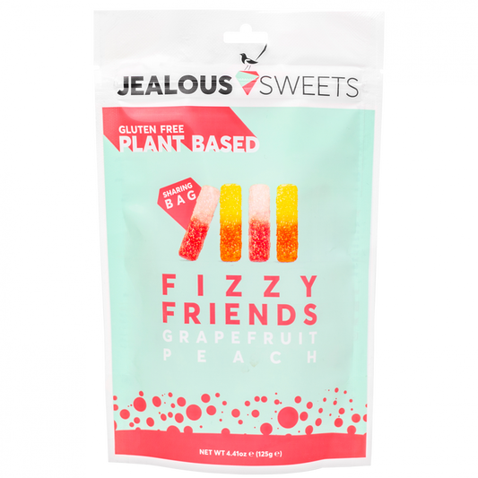 Jealous Sweets - Sour Fizzy Friends (Grapefruit + Peach) 125g