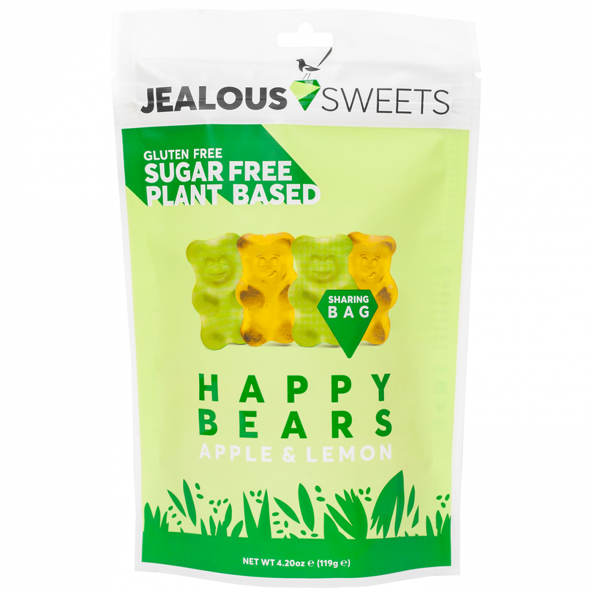 Jealous Sweets - Sugar Free Happy Bears (Apple + Lemon) 119g