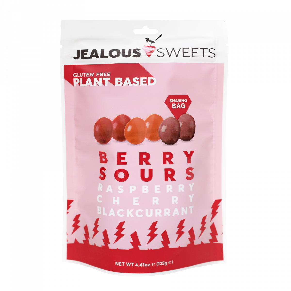 Jealous Sweets - Berry Sours (Raspberry + Cherry + Blackcurrant) 125g