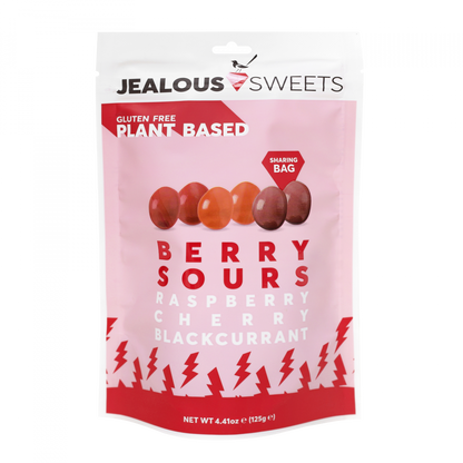 Jealous Sweets - Berry Sours (Raspberry + Cherry + Blackcurrant) 125g