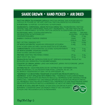 original matcha nespresso® compatible pods