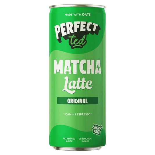 PerfectTed Original Oat Matcha Latte can