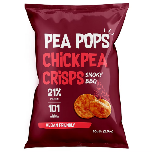 Pea Pops - Smoky Barbeque Chickpea Crisps Case 12 x 80g
