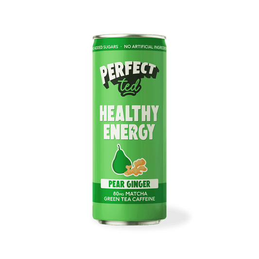 PerfectTed Pear Ginger Matcha Energy Drink 250ml can