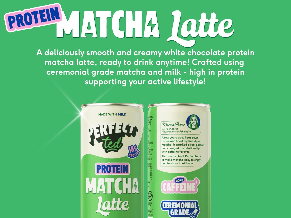 PerfectTed Protein Matcha Latte White Chocolate serve