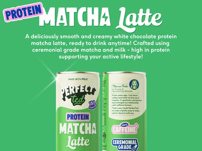 PerfectTed Protein Matcha Latte White Chocolate serve
