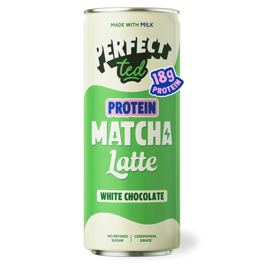 PerfectTed Protein Matcha Latte White Chocolate can
